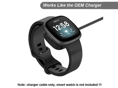 Charging Cable for Fitbit Sense 1/2 & Fitbit Versa 3/4