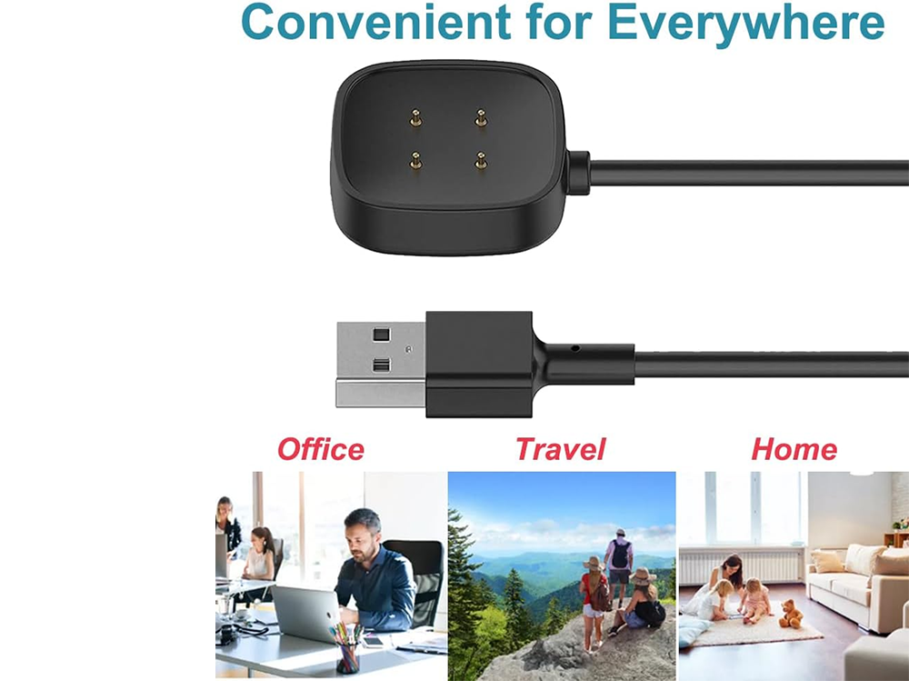 Charging Cable for Fitbit Sense 1/2 & Fitbit Versa 3/4