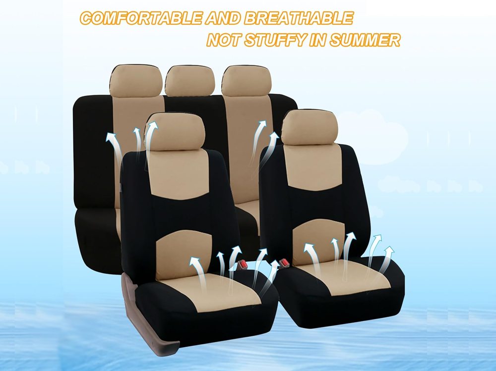 Full five seat coverage with car seat covers set