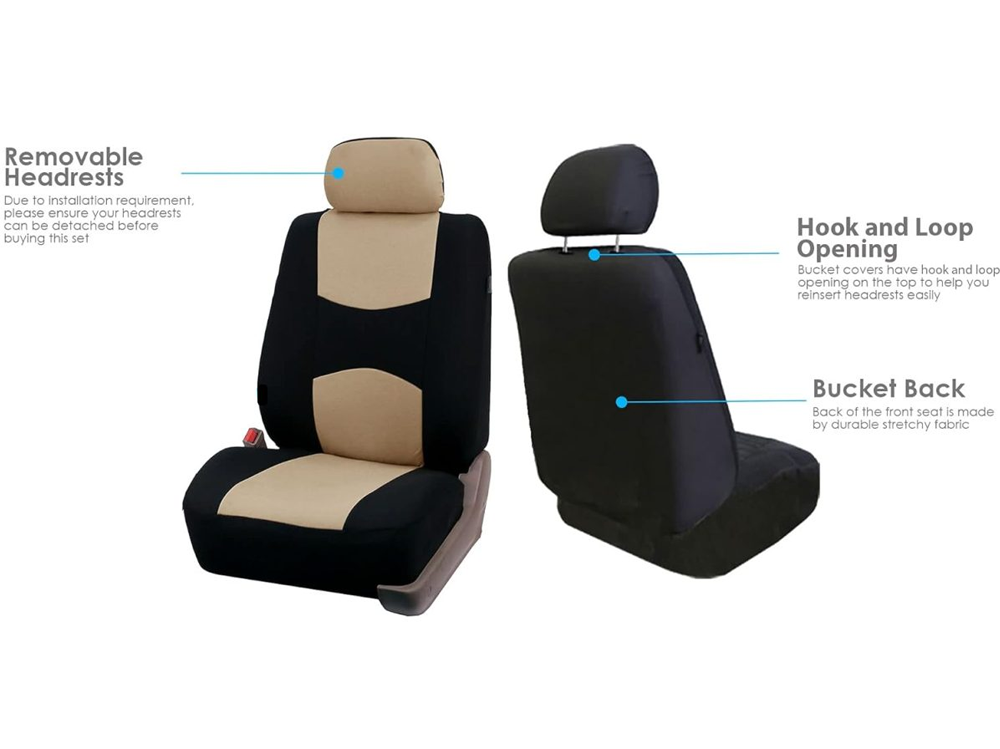 Full five seat coverage with car seat covers set