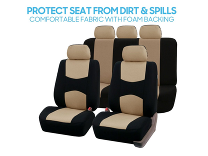 Full five seat coverage with car seat covers set