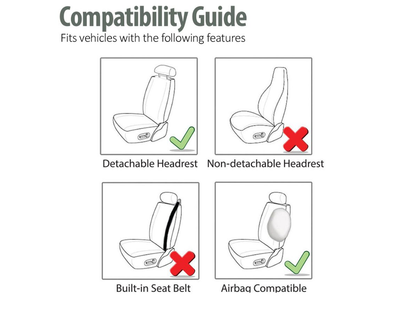 Full five seat coverage with car seat covers set