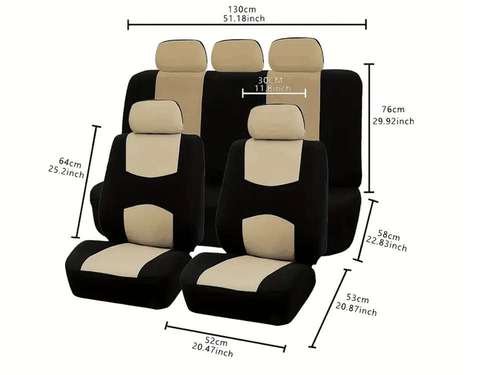 Car seat covers set protecting against pet hair