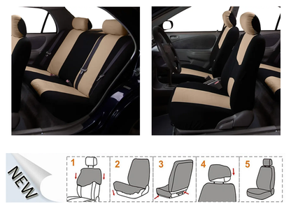 Full five seat coverage with car seat covers set