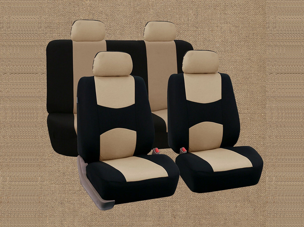 Rear seats car seat covers set in polyester material