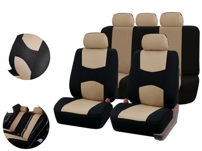 Head rest covers included in car seat covers set