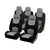 Universal car seat covers set front seats black grey polyester