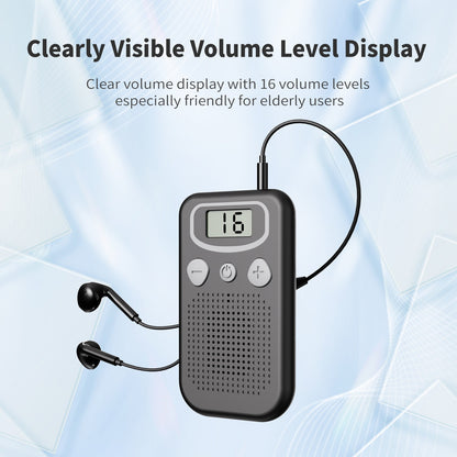 Ear hearing aids device in black colour resting on a flat surface