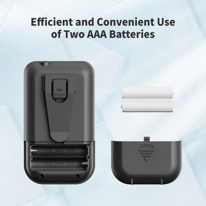 Ear hearing aids device in black colour resting on a flat surface