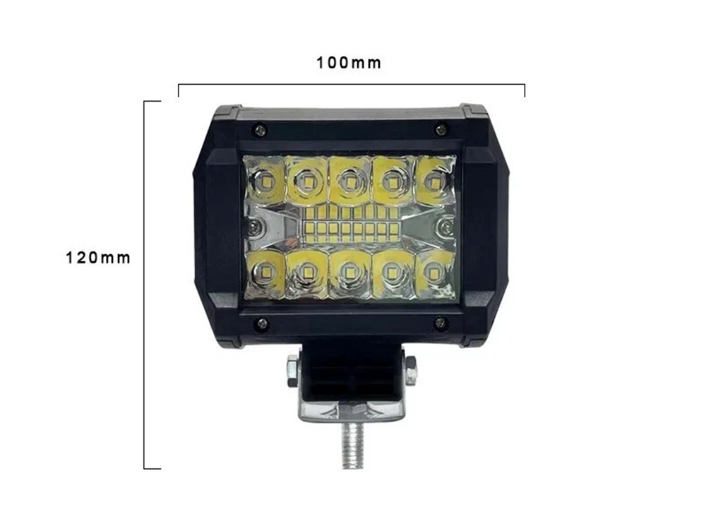 Top view of LED Spot Light Bar work light with clear lamp cover