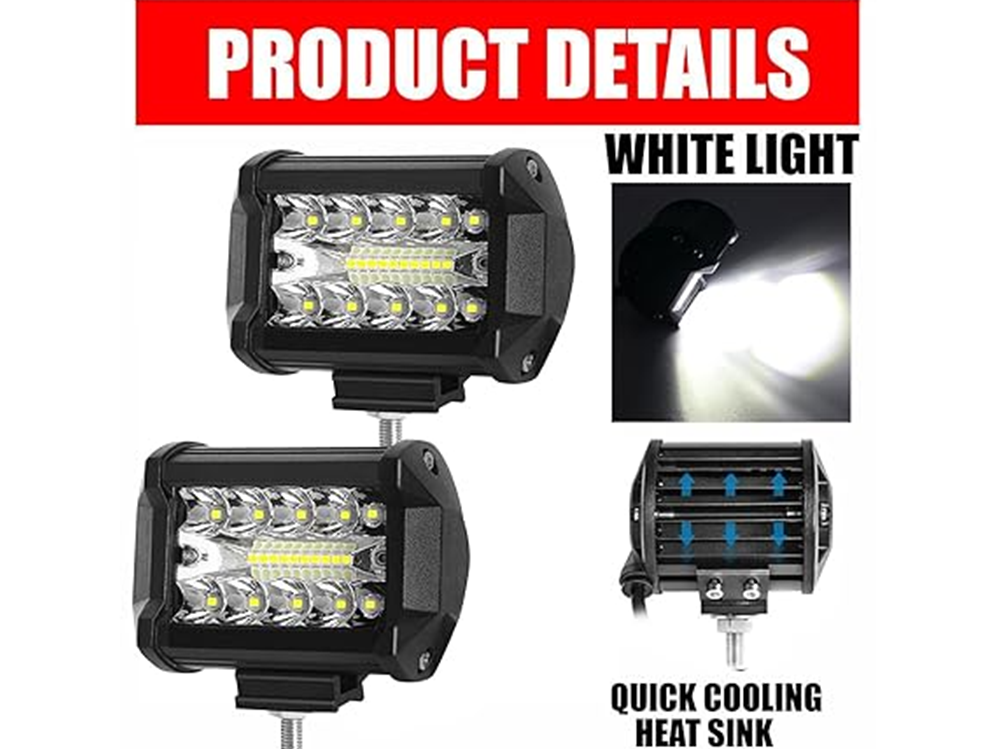LED Spot Light Bar work light in use during night driving