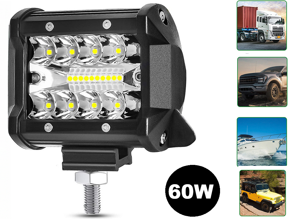 Close-up of LED Spot Light Bar work light mounting bracket