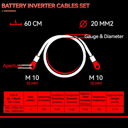 Car Battery Cables 4AWG