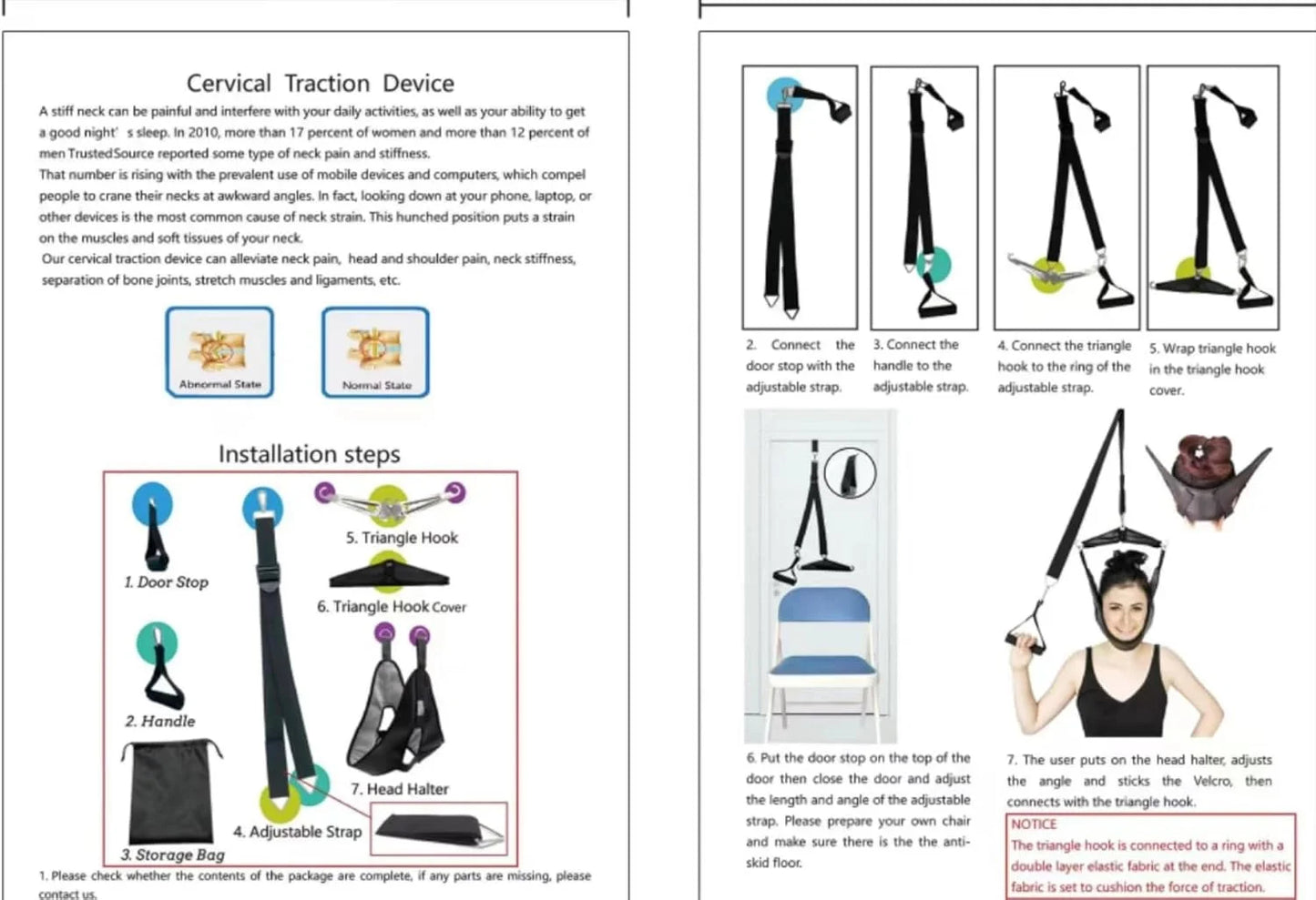 Portable Neck Stretcher Cervical Traction Neck Hammock