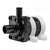 Solar water pump 12V submersible front view with inlet and outlet