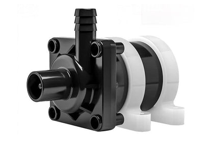 Close up of solar water pump ABS plastic housing detail