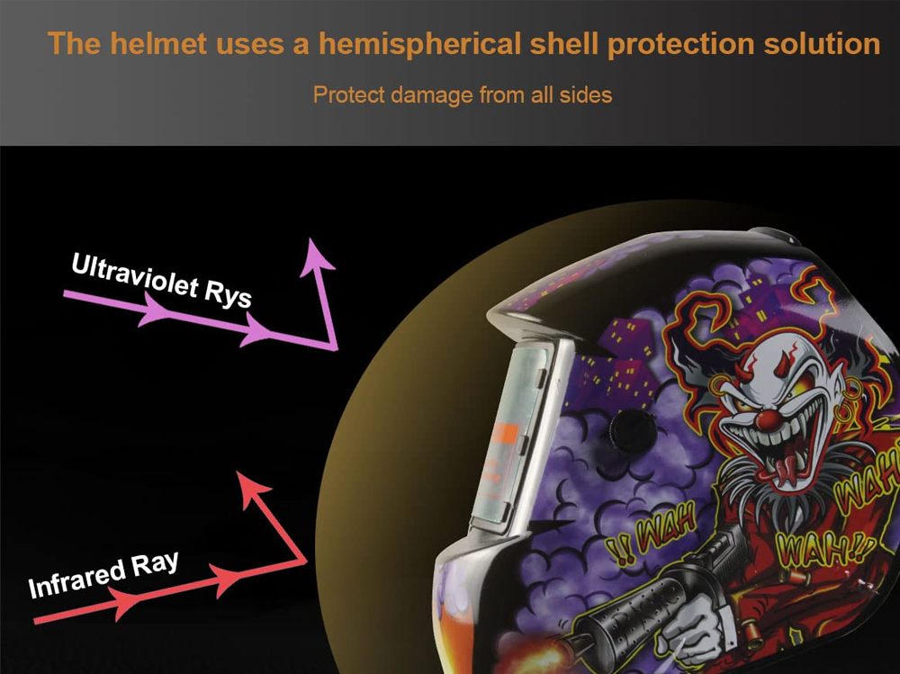 Welding Helmet Solar Auto Darkening Solar & Battery