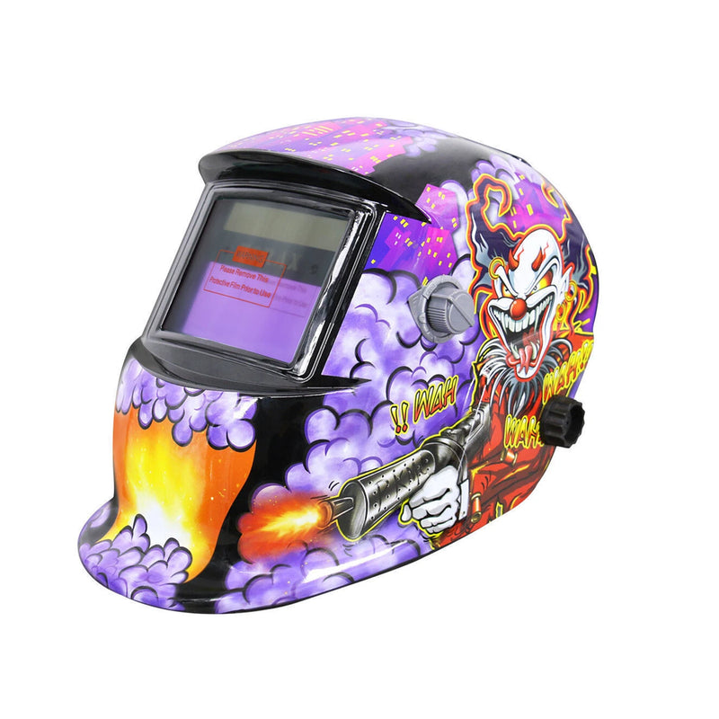 Welding helmet solar auto darkening front view in black