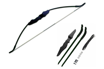 Close up of archery hunting bow laminated fiberglass limbs