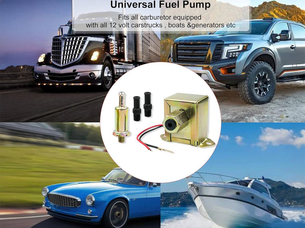 Electric Fuel Pump 12V installed in a petrol engine fuel system