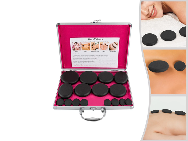 Hot Stones Massage Set with Warmer