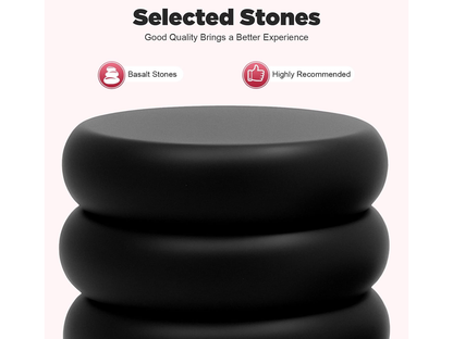Hot stones massage set stones placed for facial massage use
