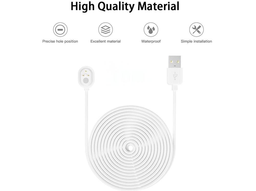 Power Cable for Arlo showing oblique charging head detail