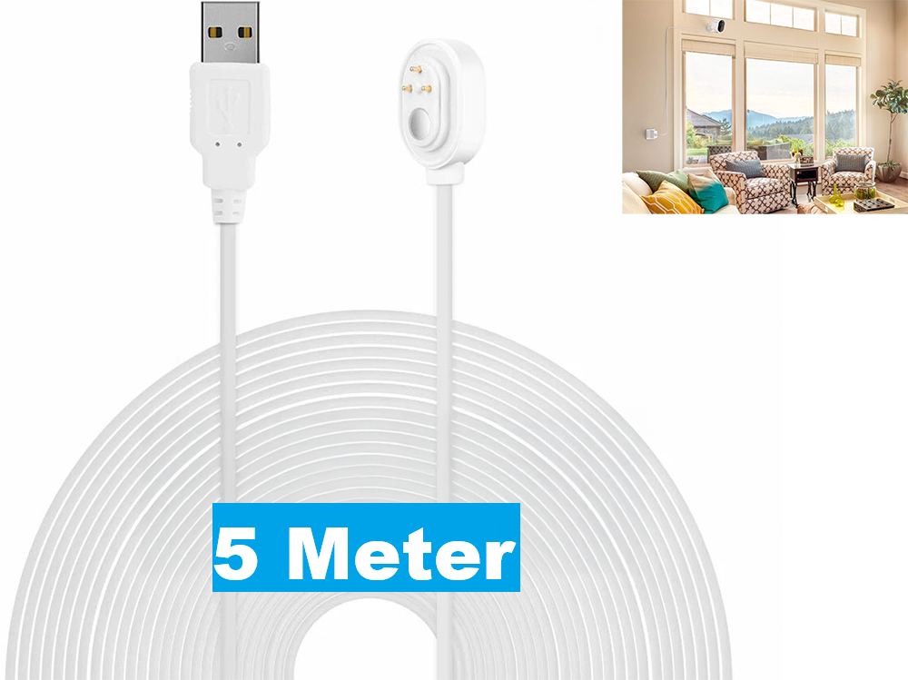 Flat design of Power Cable for Arlo for easy window fitting