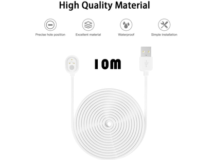 Oblique charging head of Power Cable for Arlo for outdoor use