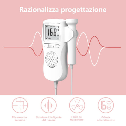 Portable fetal Doppler with ultrasound gel bottle