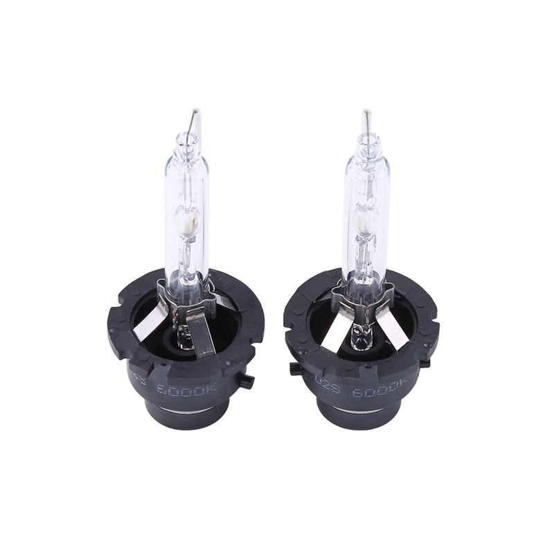 Xenon HID headlight bulb 4300K D2S front view showing quartz glass
