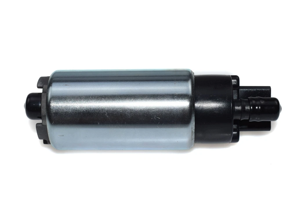 Electric fuel pump 12V kit with retail box packaging in background