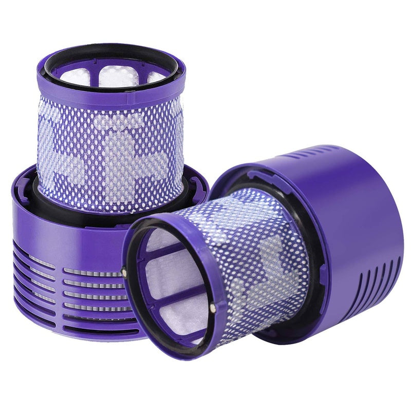 Dyson V10 filter close-up showing washable mesh material