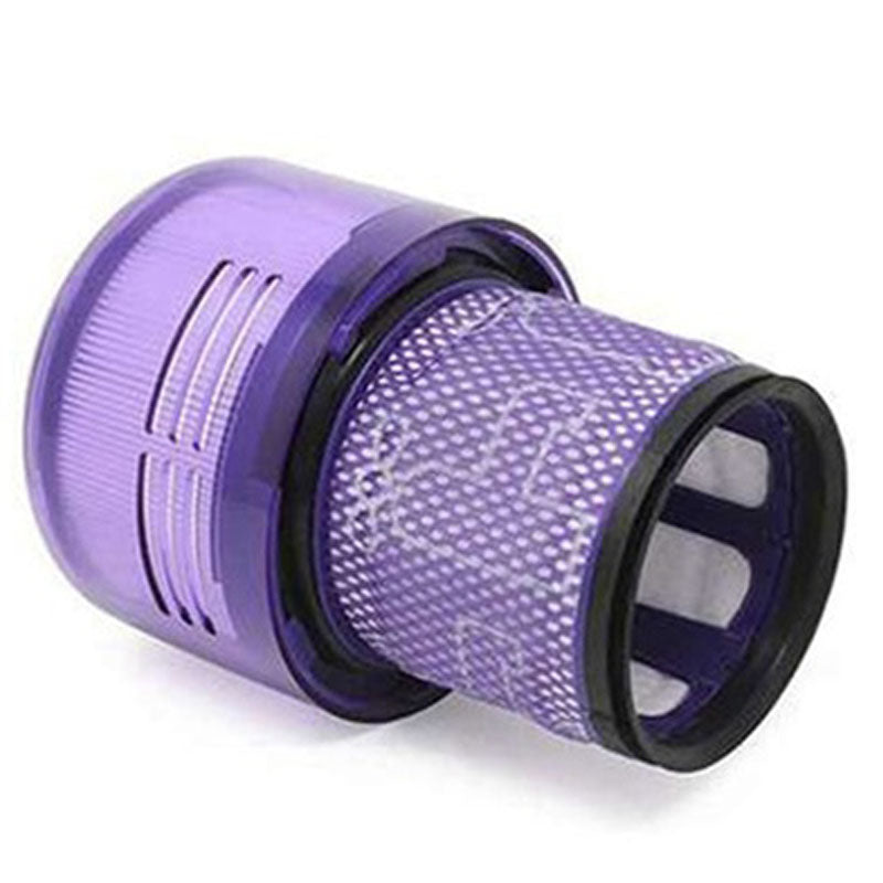 Dyson V11 vacuum filter replacement showing washable HEPA material