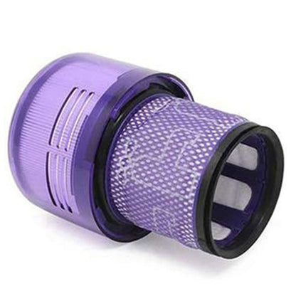 Dyson V11 vacuum filter replacement showing washable HEPA material