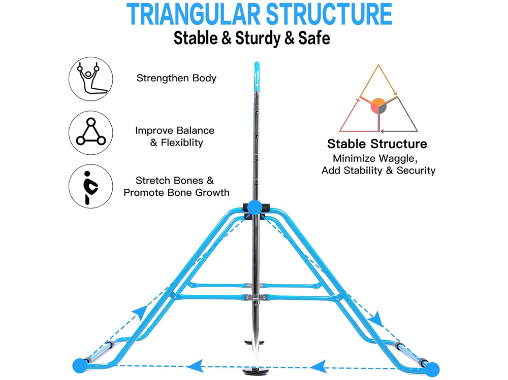 Gymnastic training bar with installation accessories included