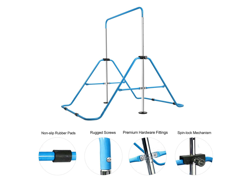Gymnastic training bar with installation accessories included