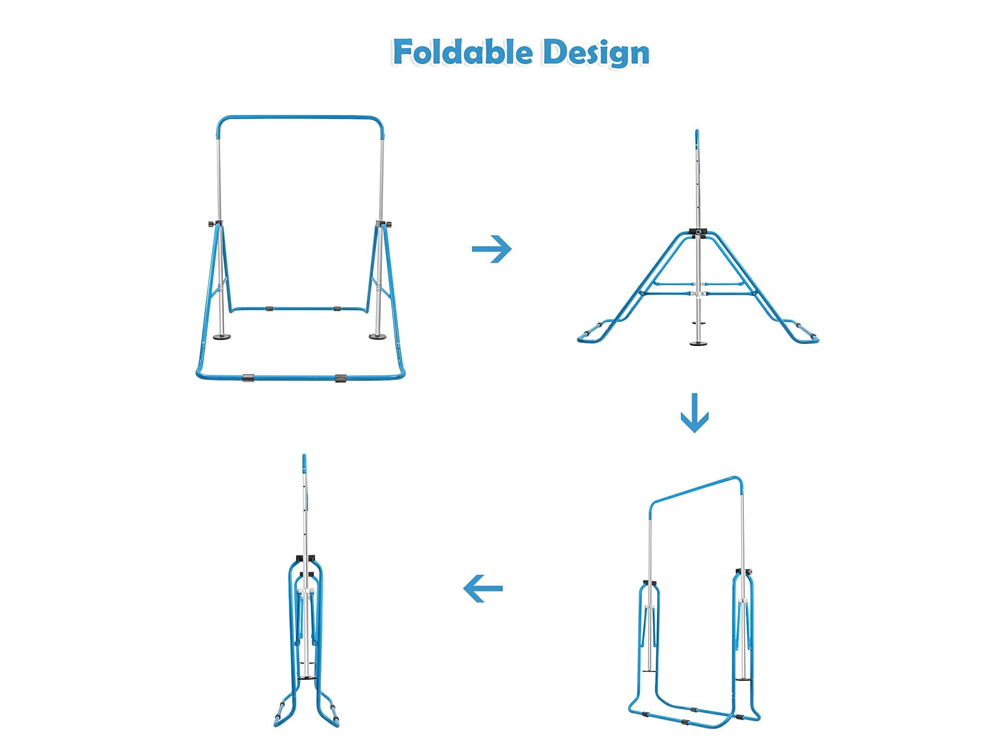 Gymnastic training bar with installation accessories included