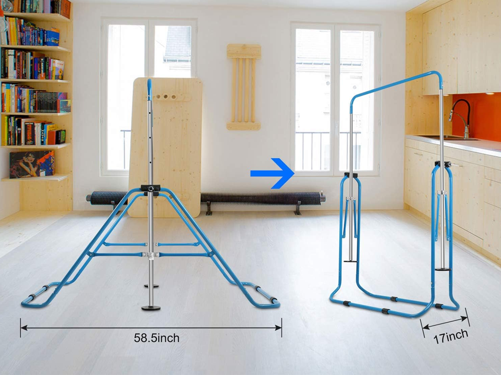 Gymnastic training bar with installation accessories included