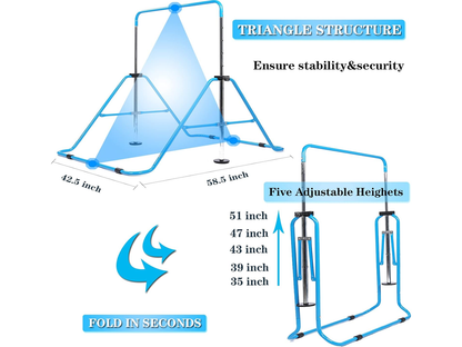 Gymnastic training bar with installation accessories included