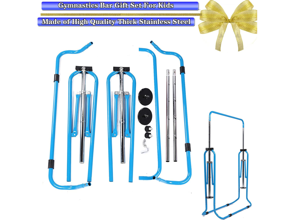 Gymnastic training bar with installation accessories included