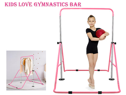 Side view of gymnastic training bar highlighting steel construction