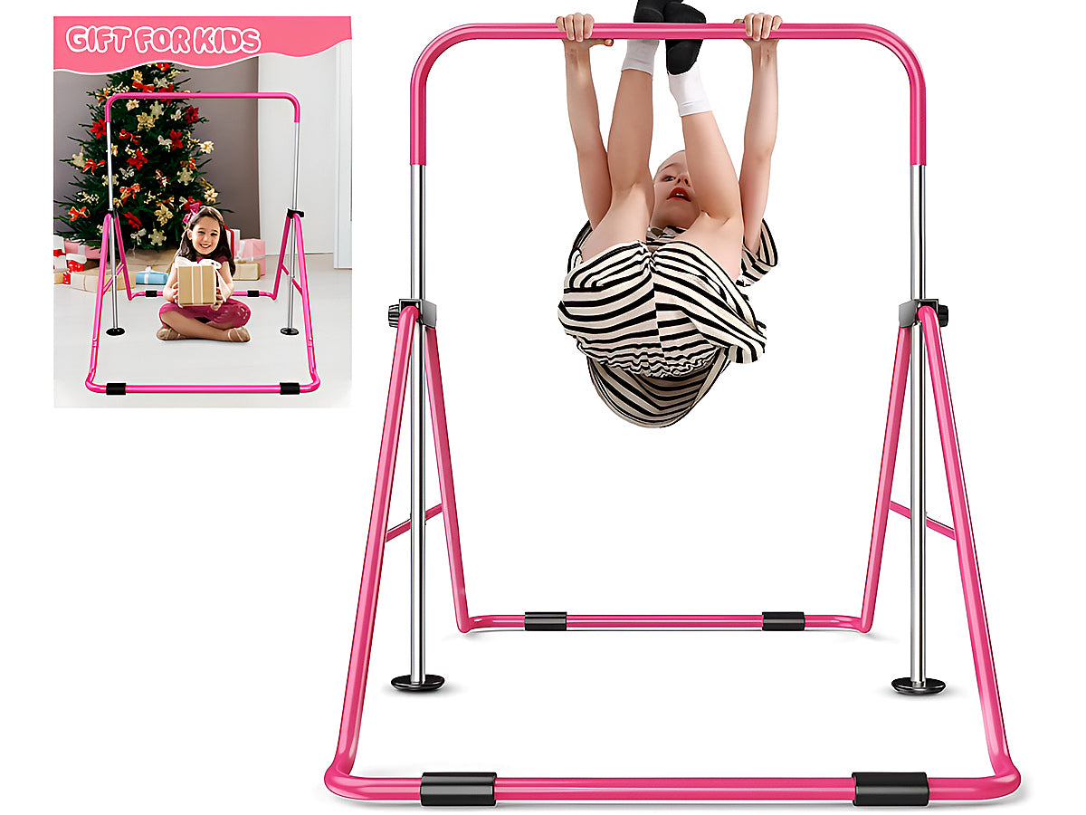 Gymnastic training bar base showing stable rubber feet