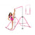 Gymnastic training bar in blue showing adjustable height feature