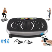 Vibration plate exercise machine top view showing touchscreen display