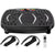 Vibration plate exercise machine black top view showing touchscreen