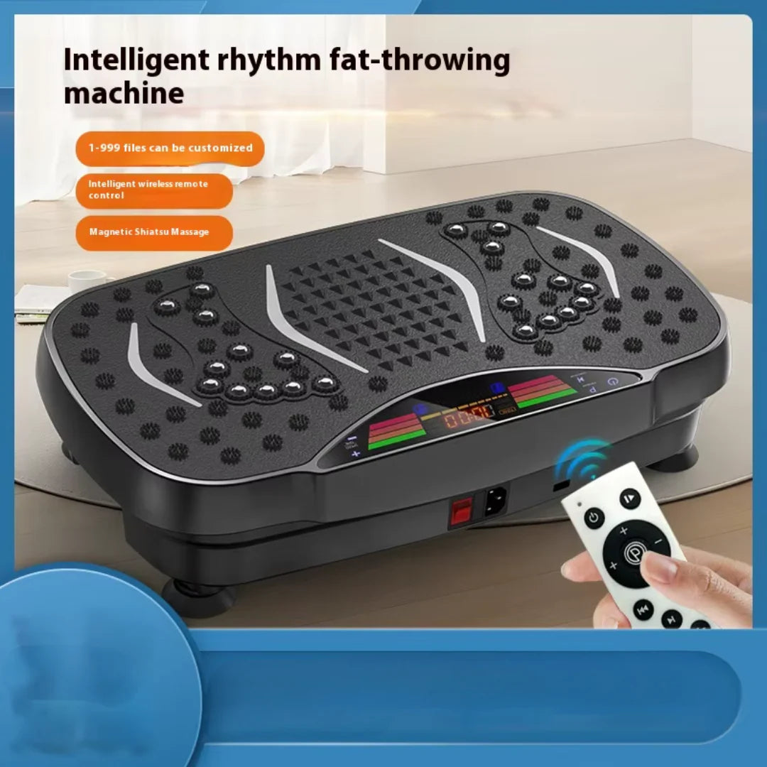 Vibration plate exercise machine showing anti-slip TPR base