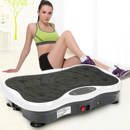 Vibration plate showing adjustable speed settings on display