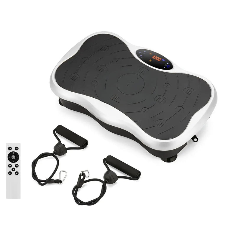 Vibration plate exercise machine white steel top view
