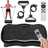 Vibration plate exercise machine black steel top view